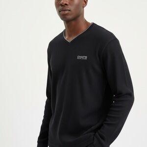 Ralph Lauren Men's Black V-Neck Sweater